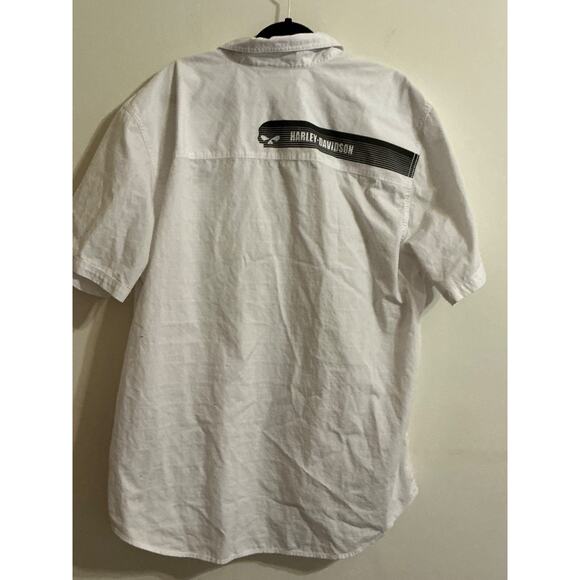 Harley Davidson Milwaukee Wisconsin Button Shirt White Size 2XL - Picture 2 of 7